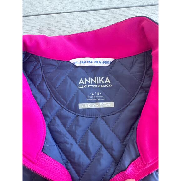 Annika by Cutter & Buck Interval Golf Jacket Preppy Old Money Sporty G - Picture 4 of 6